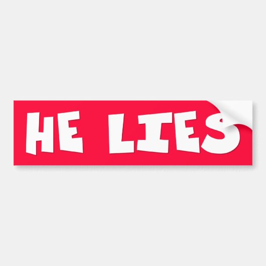 彼はあります バンパーステッカー (正面)