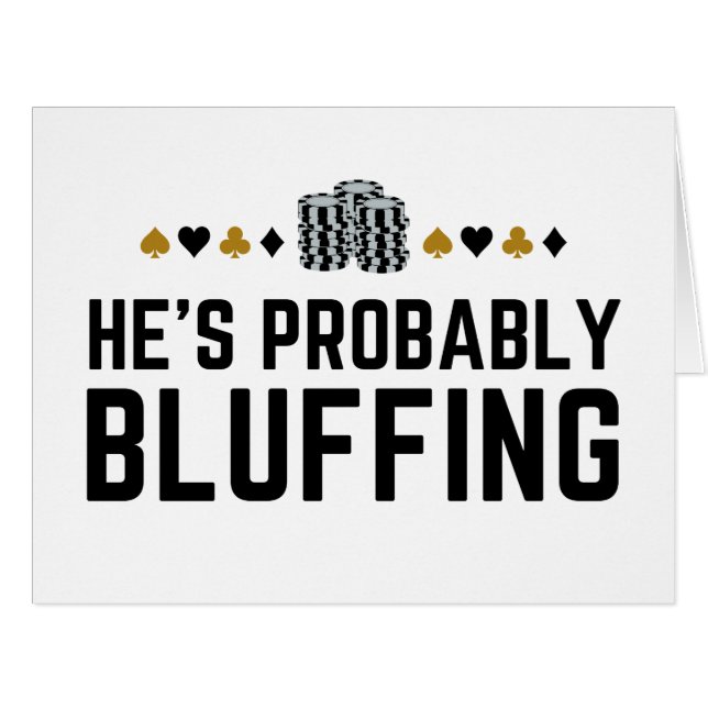 彼はおそらくブルーフィングマッチングカジノトランプのポーカーギフト (正面横)