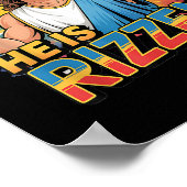 彼はおもしろいRizzen Jesus Shirt Basket Boys Kidだ ポスター (角)