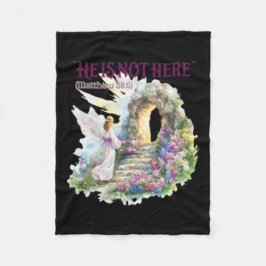 彼はここではない – Pastel水色 フリースブランケット (正面)