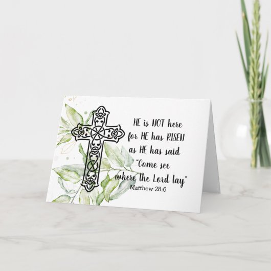 「彼はここにいない」イースターノートカード ノートカード (正面)