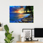 彼はここにいない。彼は立ち上がった！ルカ24:6プリント ポスター (ホームオフィス)