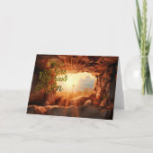 彼はここにいない。彼は起き上がった。イースター. カード (正面)