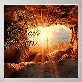 彼はここにいない。彼は起き上がった。イースター. ポスター (正面)