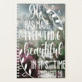 彼はその時代に万物を美しくした。 プランナー手帳 (正面)