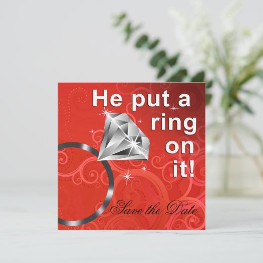 彼はそれにリングや輪を置きました-日付を救って下さい セーブザデート (スタンド正面)