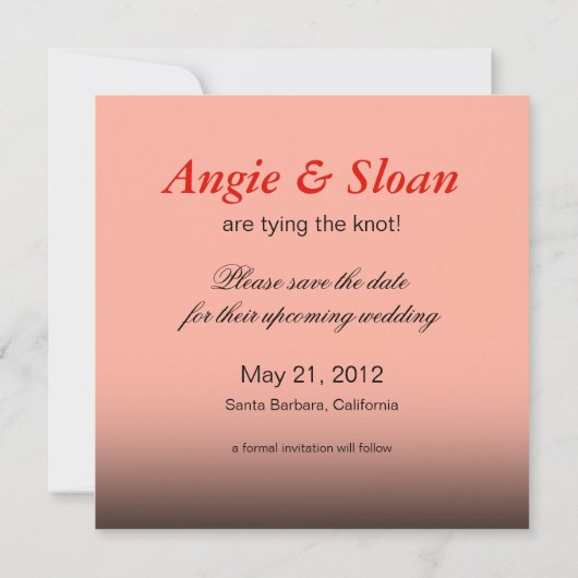 彼はそれにリングや輪を置きました-日付を救って下さい セーブザデート (裏面)