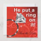 彼はそれにリングや輪を置きました-日付を救って下さい セーブザデート (正面)