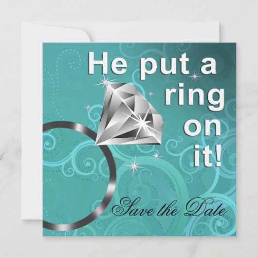 彼はそれにリングや輪を置きました-日付を救って下さい セーブザデート (正面)