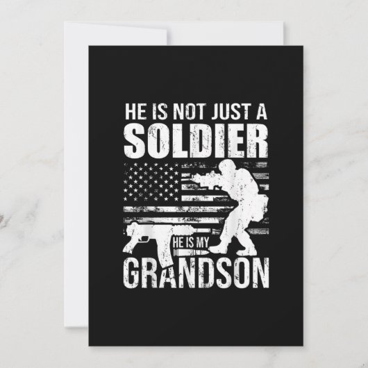 彼はただの兵隊さんじゃない、私の孫よ、ミリタリー 招待状 (正面)