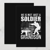 彼はただの兵隊さんじゃない、私の孫よ、ミリタリー 招待状 (正面/裏面)