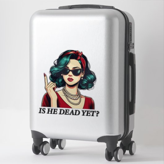 彼はまだことわざの暗おもしろいいユーモアのヴィンテージ シール (スーツケース)