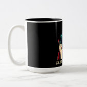 彼はまだことわざの暗おもしろいいユーモアのヴィンテージ ツートーンマグカップ (左)