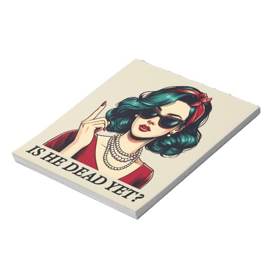 彼はまだことわざの暗おもしろいいユーモアのヴィンテージ ノートパッド (回転)