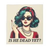 彼はまだことわざの暗おもしろいいユーモアのヴィンテージ ノートパッド (正面)