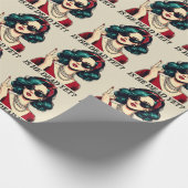 彼はまだことわざの暗おもしろいいユーモアのヴィンテージ ラッピングペーパー (角)