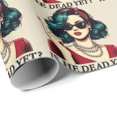 彼はまだことわざの暗おもしろいいユーモアのヴィンテージ ラッピングペーパー (ロールコーナー)