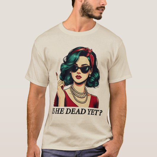 彼はまだことわざの暗おもしろいいユーモアのヴィンテージ Tシャツ (正面)