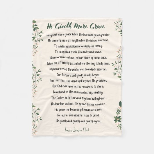 彼はより多くの恵みを与えるフリースブランケット フリースブランケット (正面)