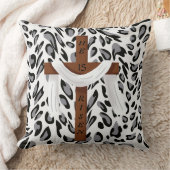 彼はアニマルプリントPIllowに上昇 クッション (ブランケット)