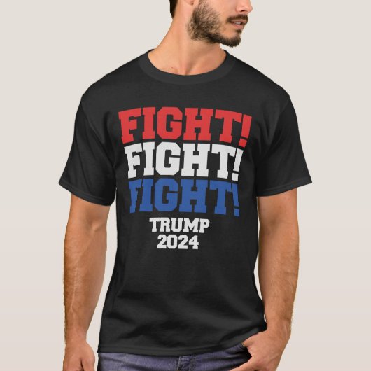 彼はアメリストップカ・トランプ24と戦わない Tシャツ (正面)