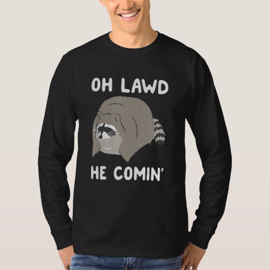 彼はアライグマを組み立てた Tシャツ (正面)