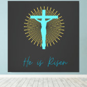 彼はイエス様に成り立った キャンバスプリント (インサイチュ (ウッドフロア))