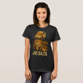 彼はイエス・キリスト教のハッピーイースター Tシャツ (正面フル)