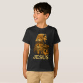 彼はイエス・キリスト教のハッピーイースター Tシャツ (正面フル)