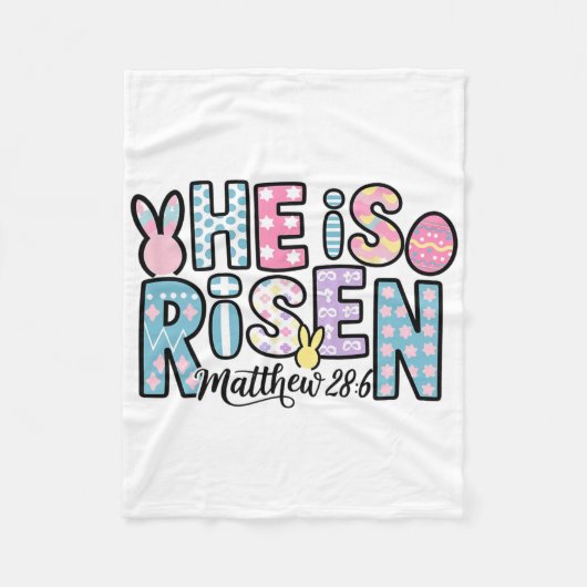 彼はイエス・キリスト教の復活祭の子供の女の子を復活させた フリースブランケット (正面)