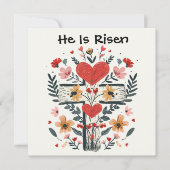 彼はイエス・クロス・グリーティング・カード、イースター・デイを復活させた シーズンカード (正面)