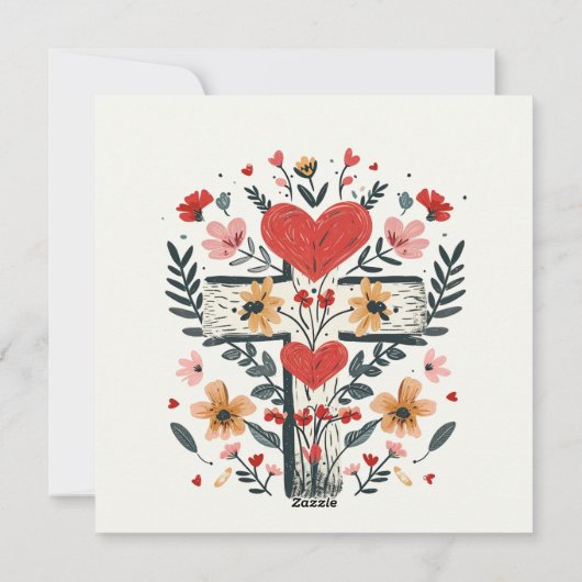 彼はイエス・クロス・グリーティング・カード、イースター・デイを復活させた シーズンカード (裏面)