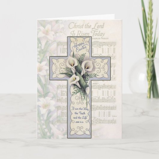 彼はイースターのグリーティングカードを復活させた シーズンカード (正面)