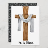 彼はイースターのホリデーカードを復活させた シーズンカード (正面/裏面)