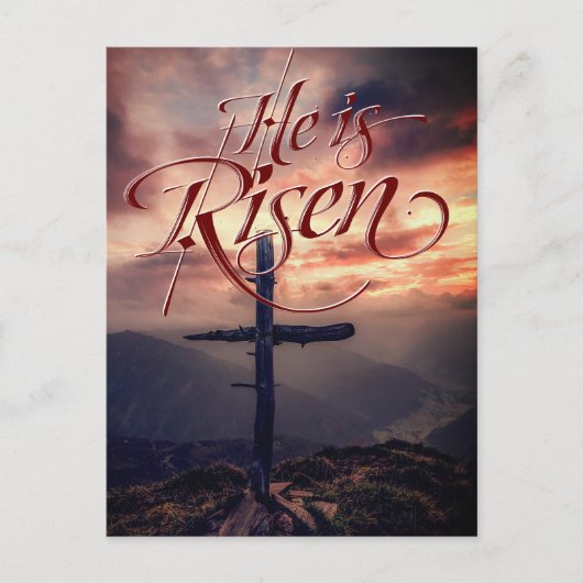 彼はイースターの台本クロスを復活させた シーズンポストカード (正面)