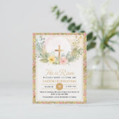 彼はイースターの水の色の花、宗教的な復活 シーズンポストカード (スタンド正面)