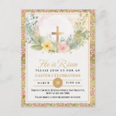 彼はイースターの水の色の花、宗教的な復活 シーズンポストカード (正面)