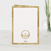 彼はイースターの水の色の花、宗教的な復活 ノートカード (裏面)