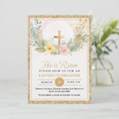 彼はイースターの水の色の花、宗教的な復活 案内状 (スタンド正面)