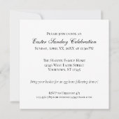 彼はイースタークロスのキリスト教のヴィンテージフローラを復活させた 招待状 (裏面)