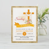 彼はイースタークロス、花、イースターを起こエレガントした 案内状 (スタンド正面)