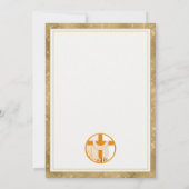 彼はイースタークロス、花、イースターを起こエレガントした 案内状 (裏面)