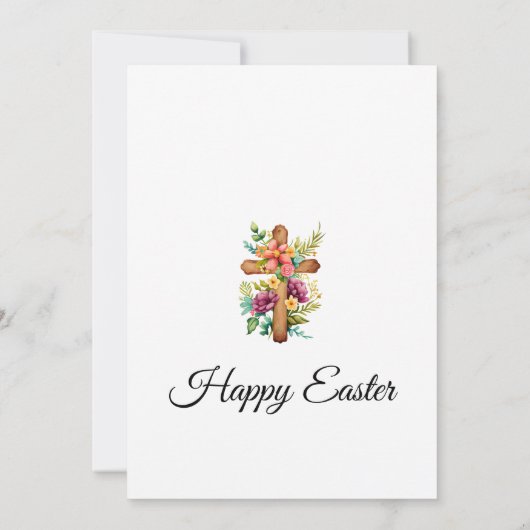 彼はイースターフローラ十字架を言われたように立ち上がった シーズンカード (裏面)