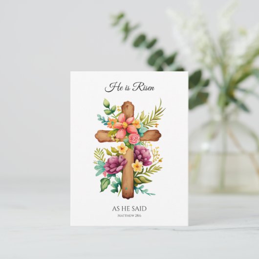 彼はイースターフローラ十字架を言われたように立ち上がった シーズンポストカード (スタンド正面)