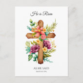 彼はイースターフローラ十字架を言われたように立ち上がった シーズンポストカード (正面)