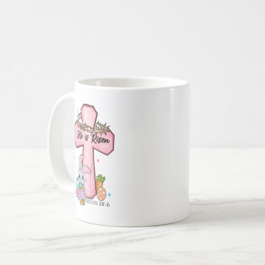 彼はイースターマグのイースターギフトを復活させた コーヒーマグカップ (正面左)