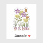 彼はイースターモダンフローラのステッカーを復活 シール (シート)