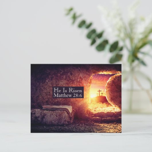 彼はイースター教会のサービスを三十字架で復活した シーズンポストカード (スタンド正面)