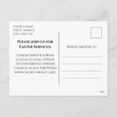 彼はイースター教会のサービスを三十字架で復活した シーズンポストカード (裏面)