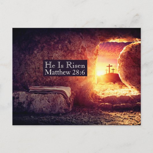 彼はイースター教会のサービスを三十字架で復活した シーズンポストカード (正面)